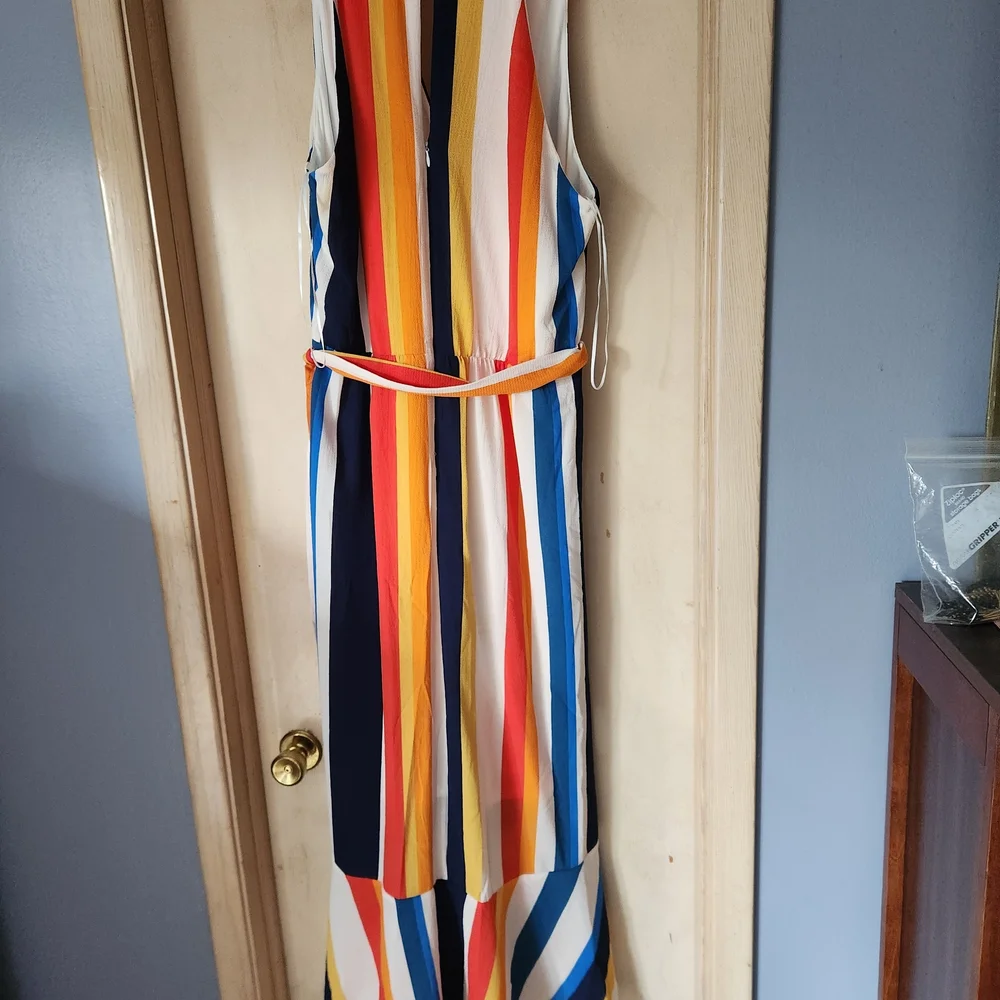 Julia Jordan Colorful Striped High Low Dress - Picture 4 of 7